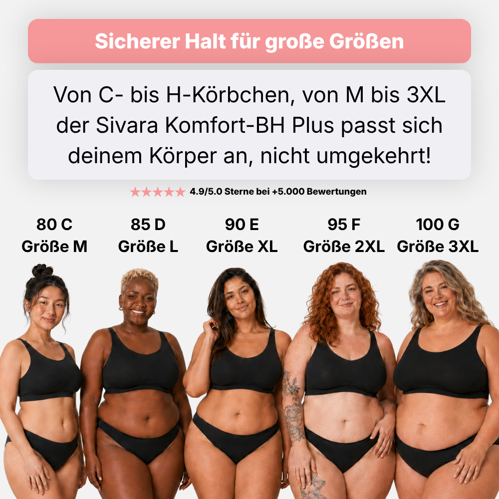 Sivara Komfort-BH Plus Naht- und Bügellos